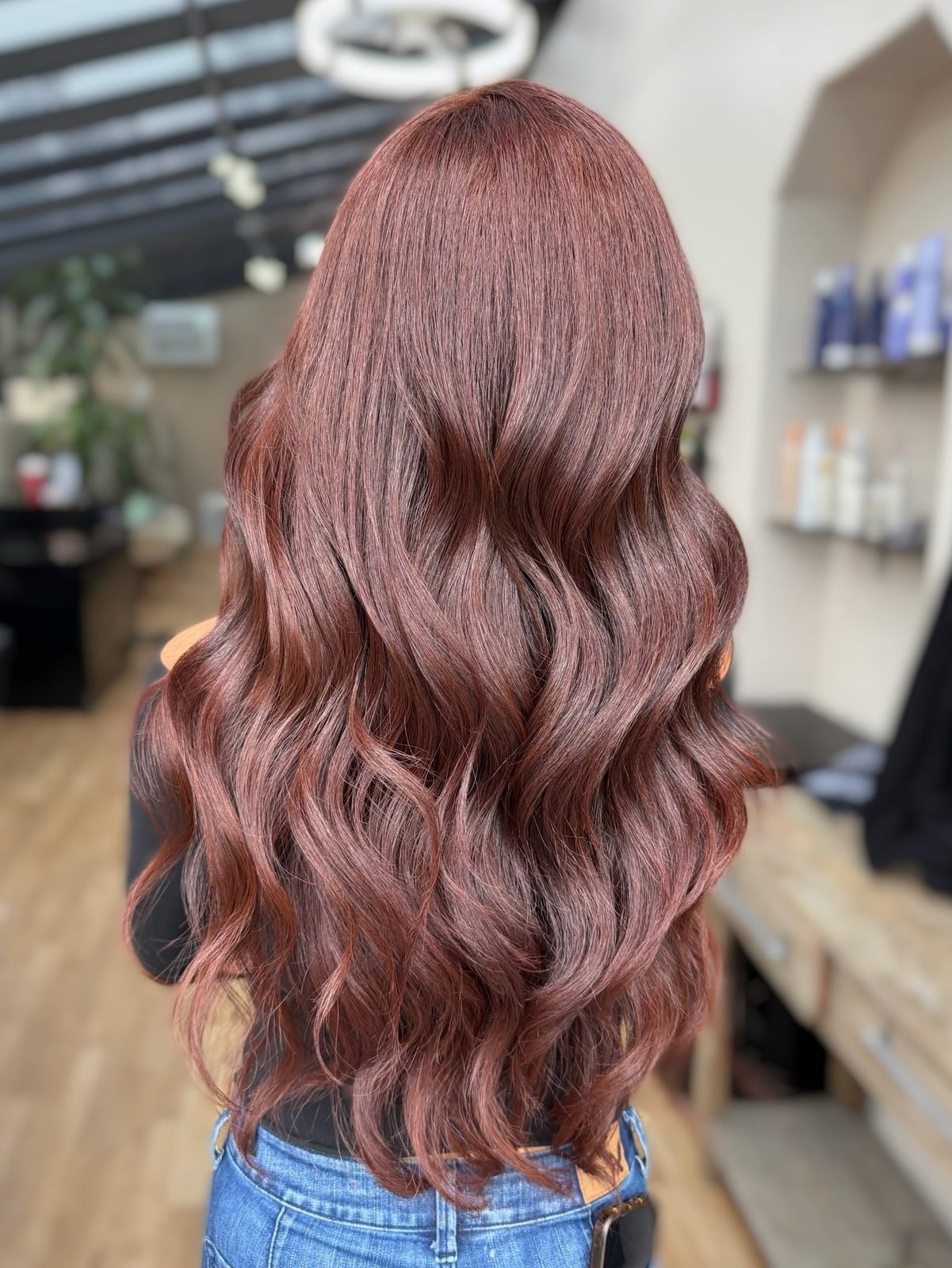 Long Layers In Deep Rich Mahogany Hue — Classy Mahogany Hair