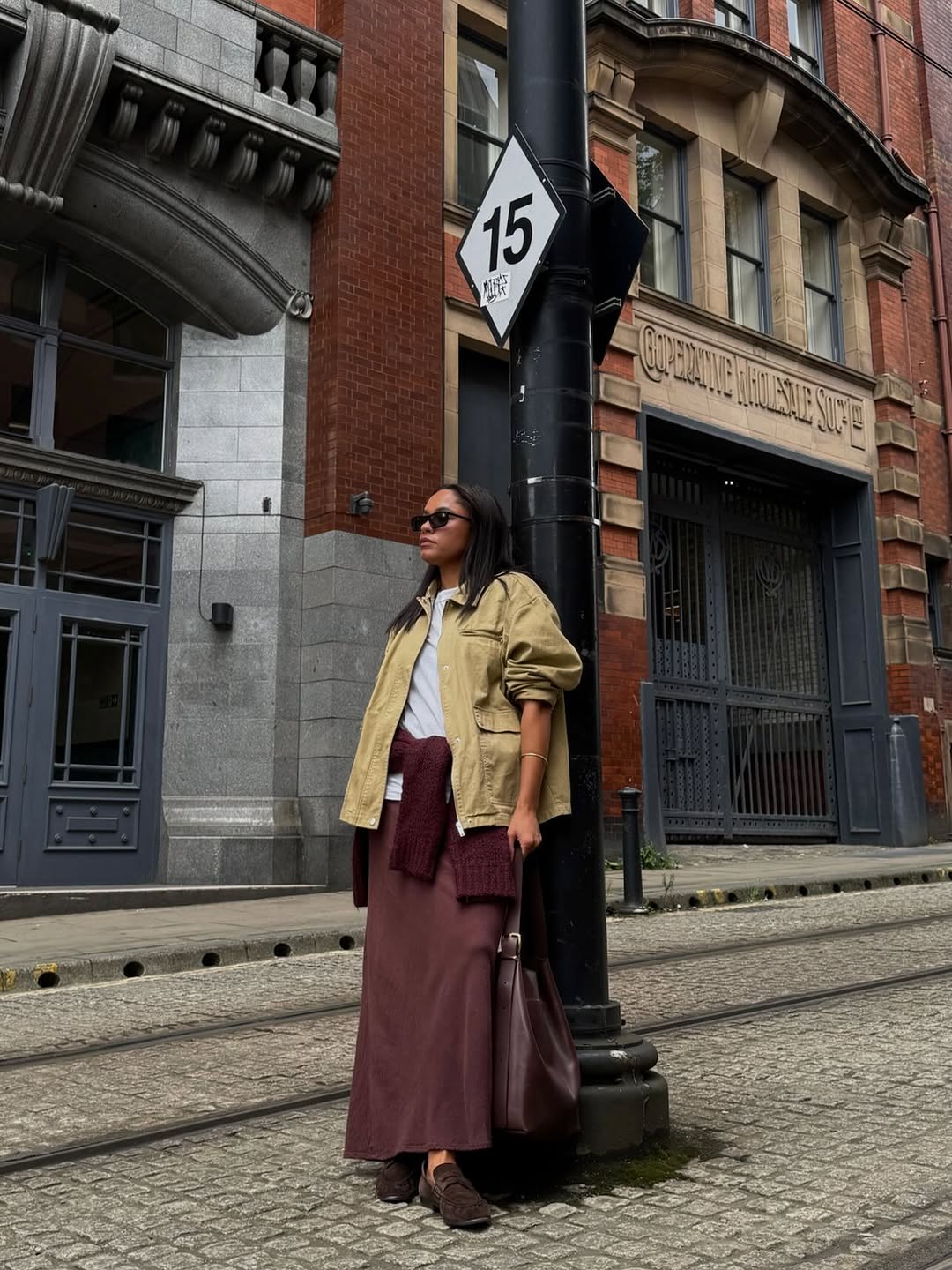 Maroon Corduroy Maxi Skirt and Khaki Jacket Maroon Corduroy Maxi Skirt and Khaki Jacket — Classy Maroon Outfits