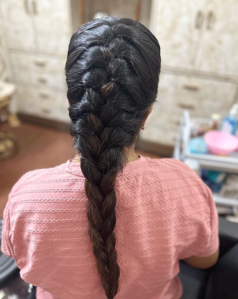 French Braid With Subtle Undertones French Braid With Subtle Undertones — Classy Medium Braids