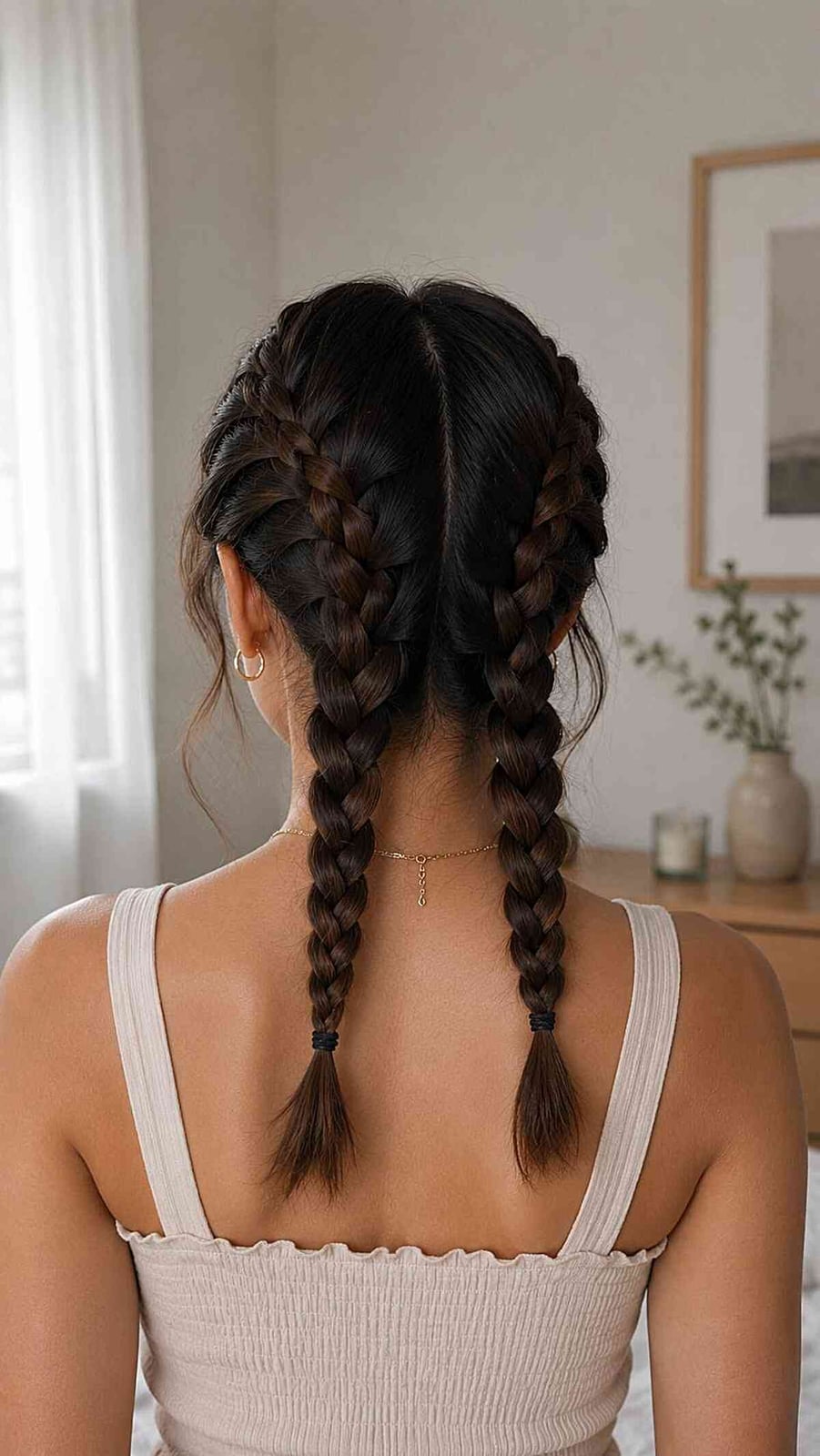 Two Dutch Braids With Subtle Undertones Two Dutch Braids With Subtle Undertones — Classy Medium Braids