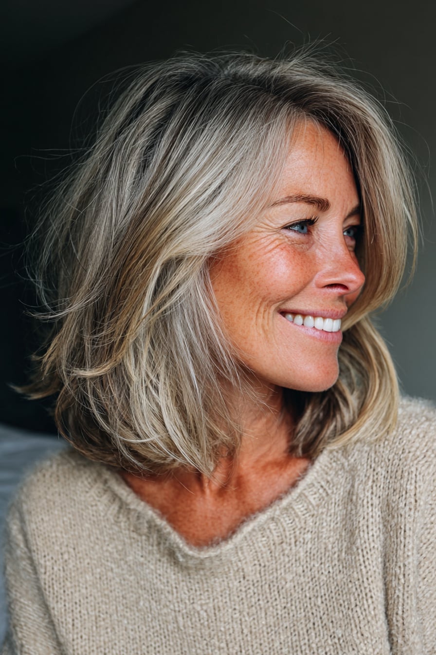 Collarbone Layered Shag With Side Part — Classy Medium Length Haircuts
