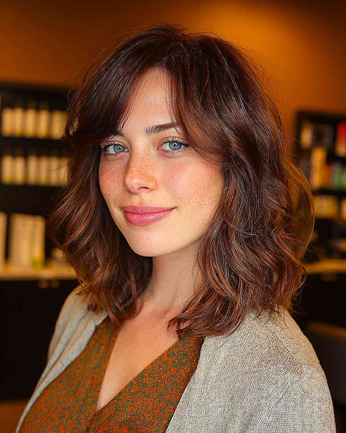 Collarbone Lob With Side-Swept Bangs — Classy Medium Length Haircuts