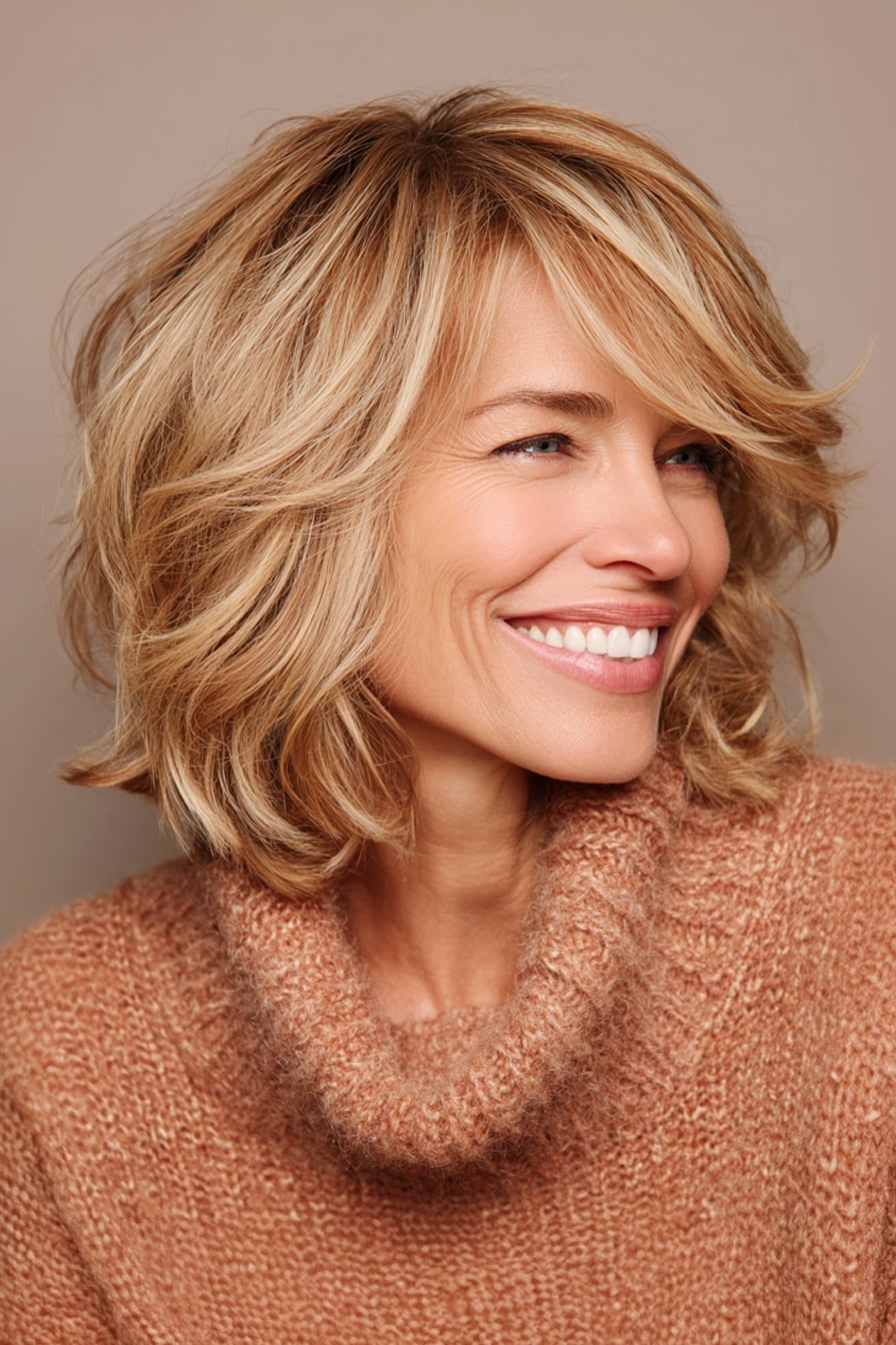 Chin Length Layers With Face-Framing Pieces — Classy Medium Length Haircuts