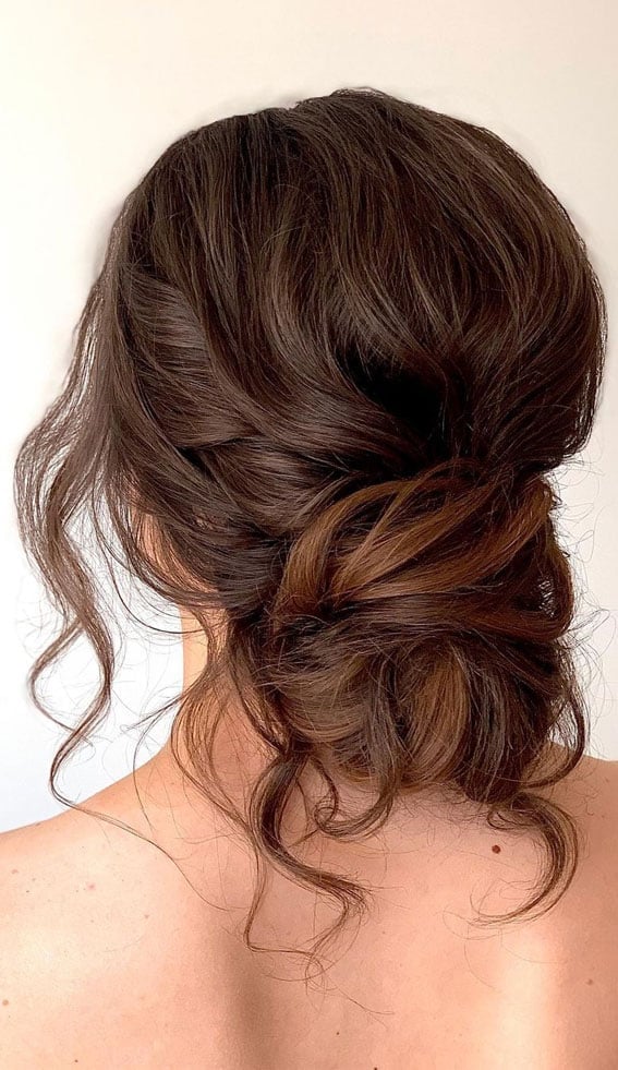 Soft Dark Brown Low Messy Bun Soft Dark Brown Low Messy Bun — Classy Messy Bun Outfit