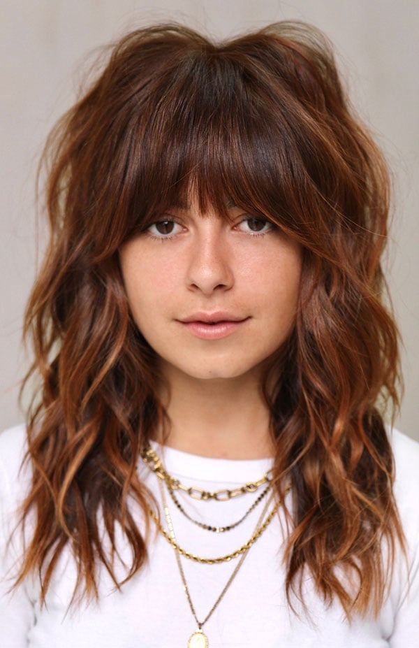 Shoulder Length Shag With Full Bangs — Classy Mid Length Hair