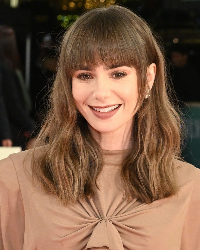 Medium Brown Lob With Soft Layers And Curtain Bangs Medium Brown Lob With Soft Layers And Curtain Bangs — Classy Mid Length Haircuts