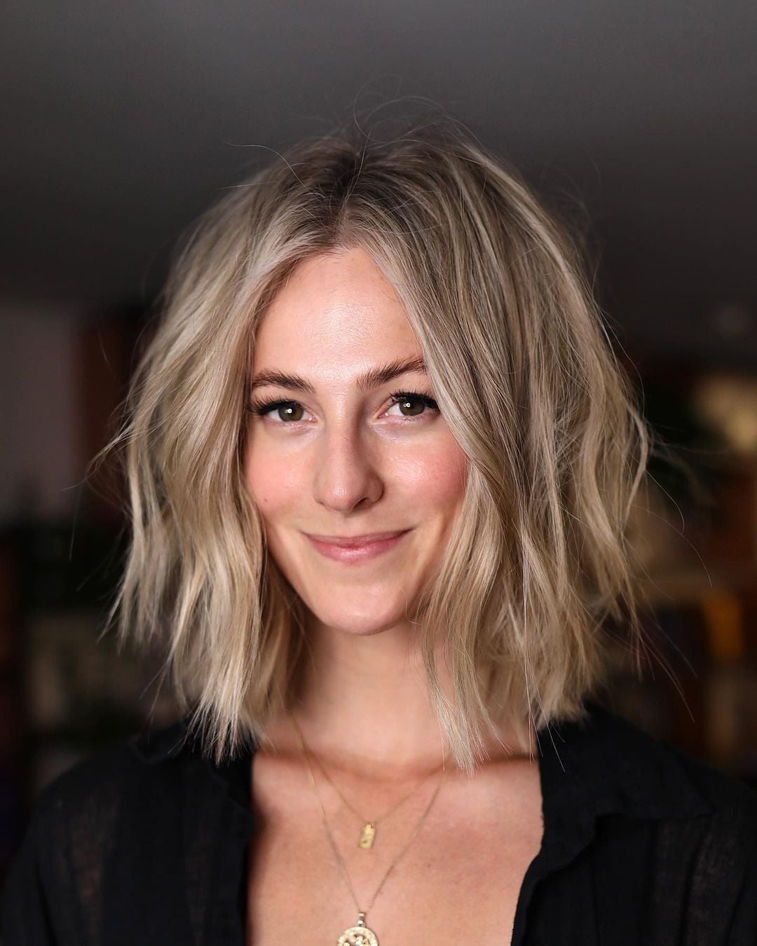Fine Ash Blonde Bob With Curtain Bangs Fine Ash Blonde Bob With Curtain Bangs — Classy Middle Part Bob