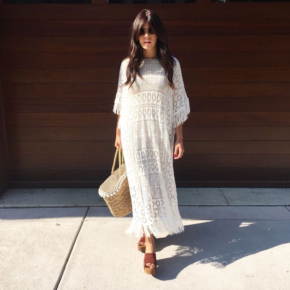 White Crochet Lace Maxi Dress with Fringe White Crochet Lace Maxi Dress with Fringe — Classy Modest Outfits
