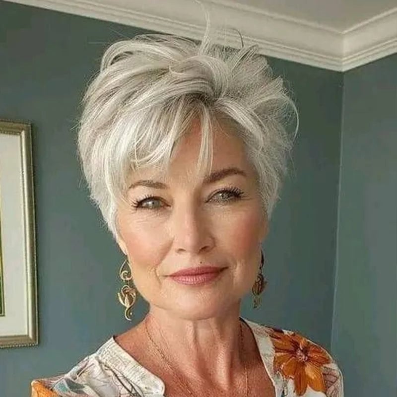 Short Grey Pixie Volume — Classy Mom Haircuts