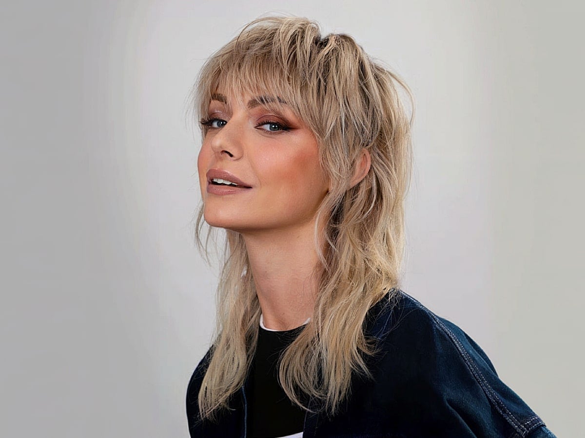 Fine Wavy Dark Brown Shaggy Mullet — Classy Mullet Hair