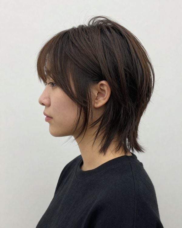 Ash Blonde Shag Mullet With Curtain Bangs, Collarbone — Classy Mullet Hair