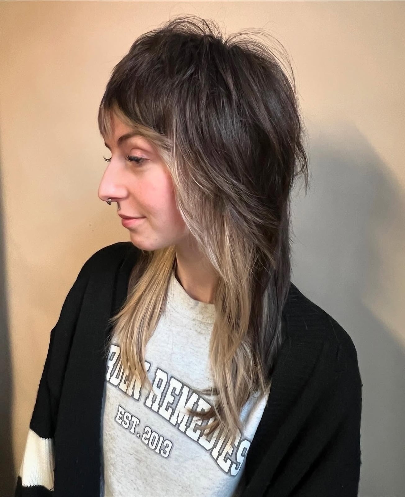 Medium Wavy Mullet With Contrast Lengths — Classy Mullet Hair