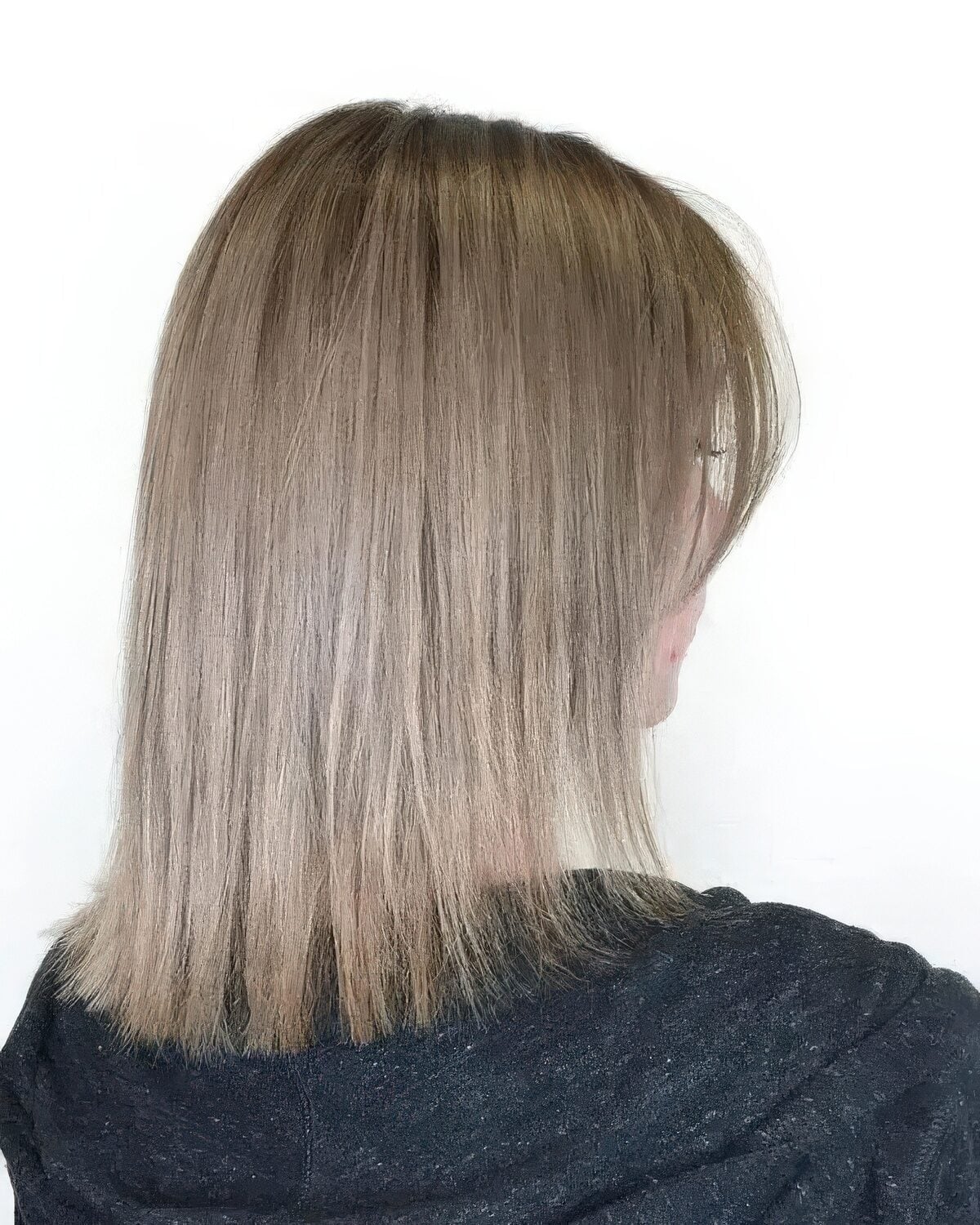 Mid-Back Mushroom Brown With Subtle Balayage and Long Layers — Classy Mushroom Brown Hair