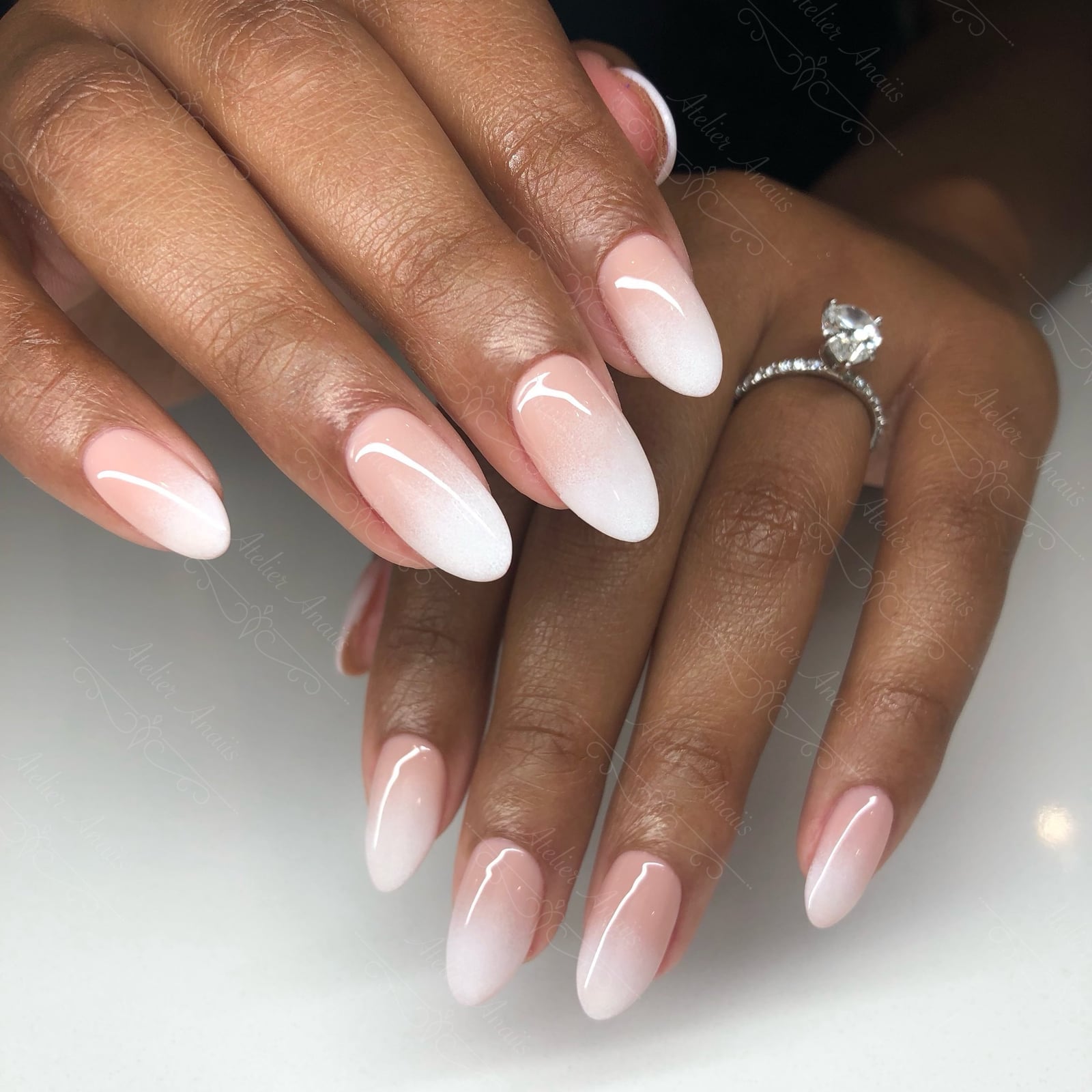 Medium Oval Classic French Manicure Nude White Medium Oval Classic French Manicure Nude White — Classy Nail Extensions