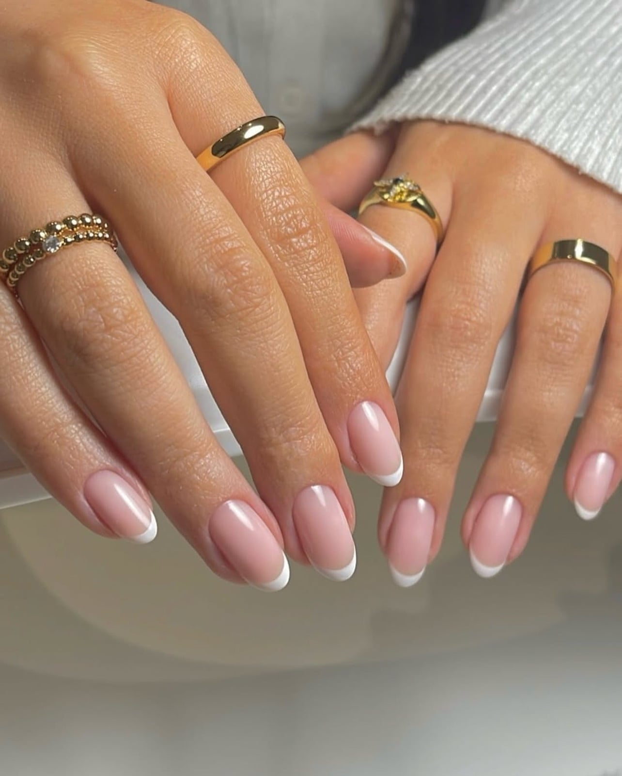 Short Soft Square Micro French Nails Short Soft Square Micro French Nails — Classy Nail Shapes