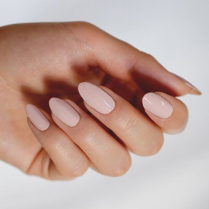 Pale Pink Short Oval Nails Pale Pink Short Oval Nails — Classy Nail Shapes