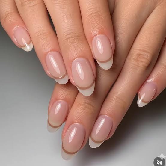 Short Oval Nails Thin White French Tip — Classy Nurse Nails