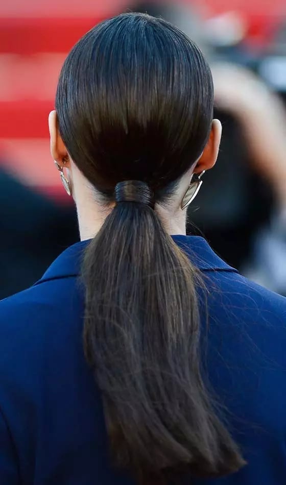 Sleek Dark Brown Low Ponytail, Mid-Back — Classy Office Hairstyles