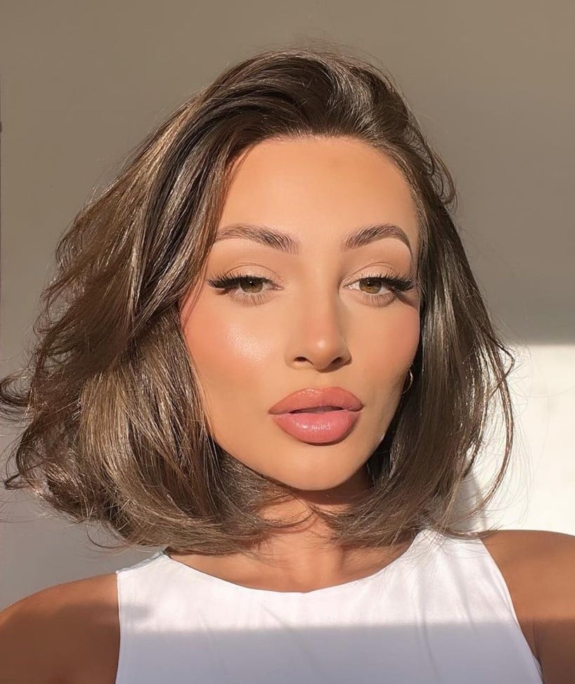 Brown Bob Face Framing Layers Brown Bob Face Framing Layers — Classy Old Money Haircuts