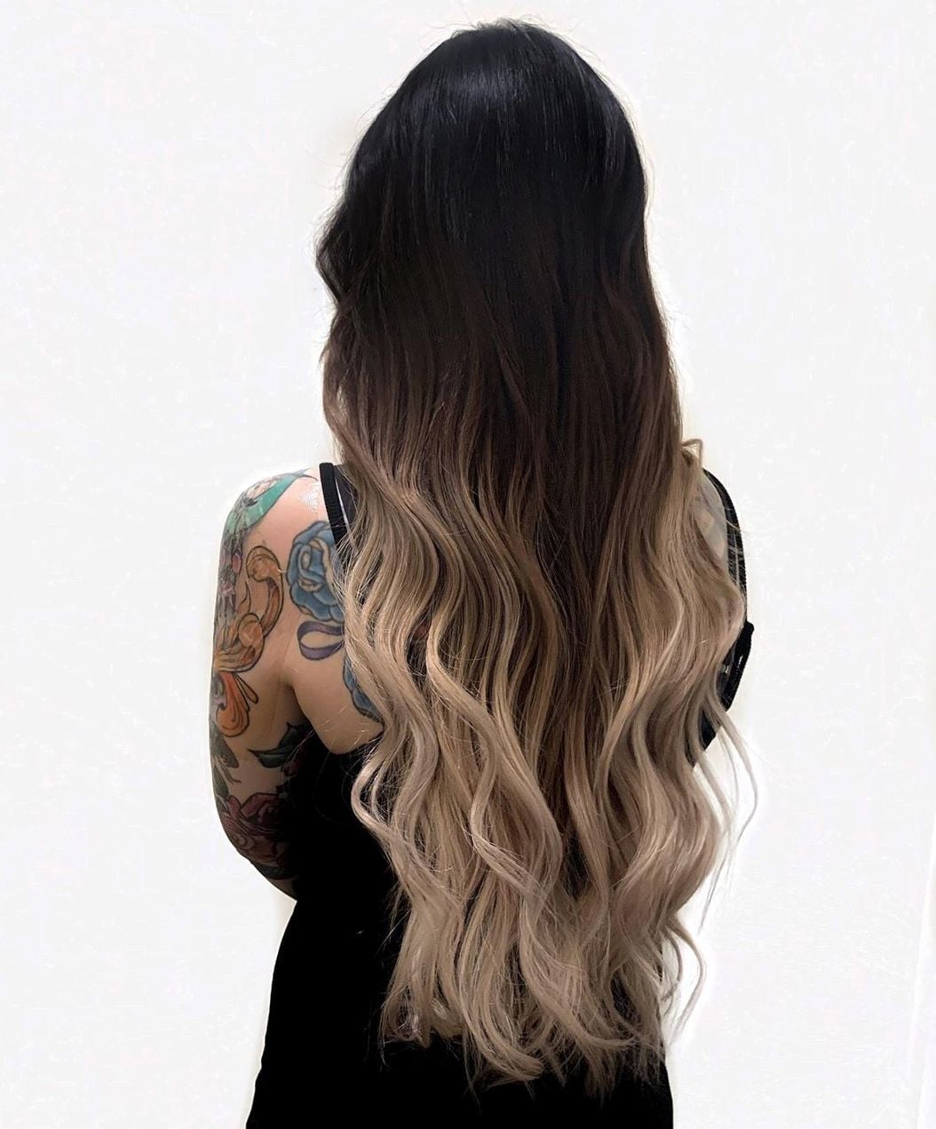 Collarbone Ombre Dark Brown To Ash Blonde Collarbone Ombre Dark Brown To Ash Blonde — Classy Ombre Hair