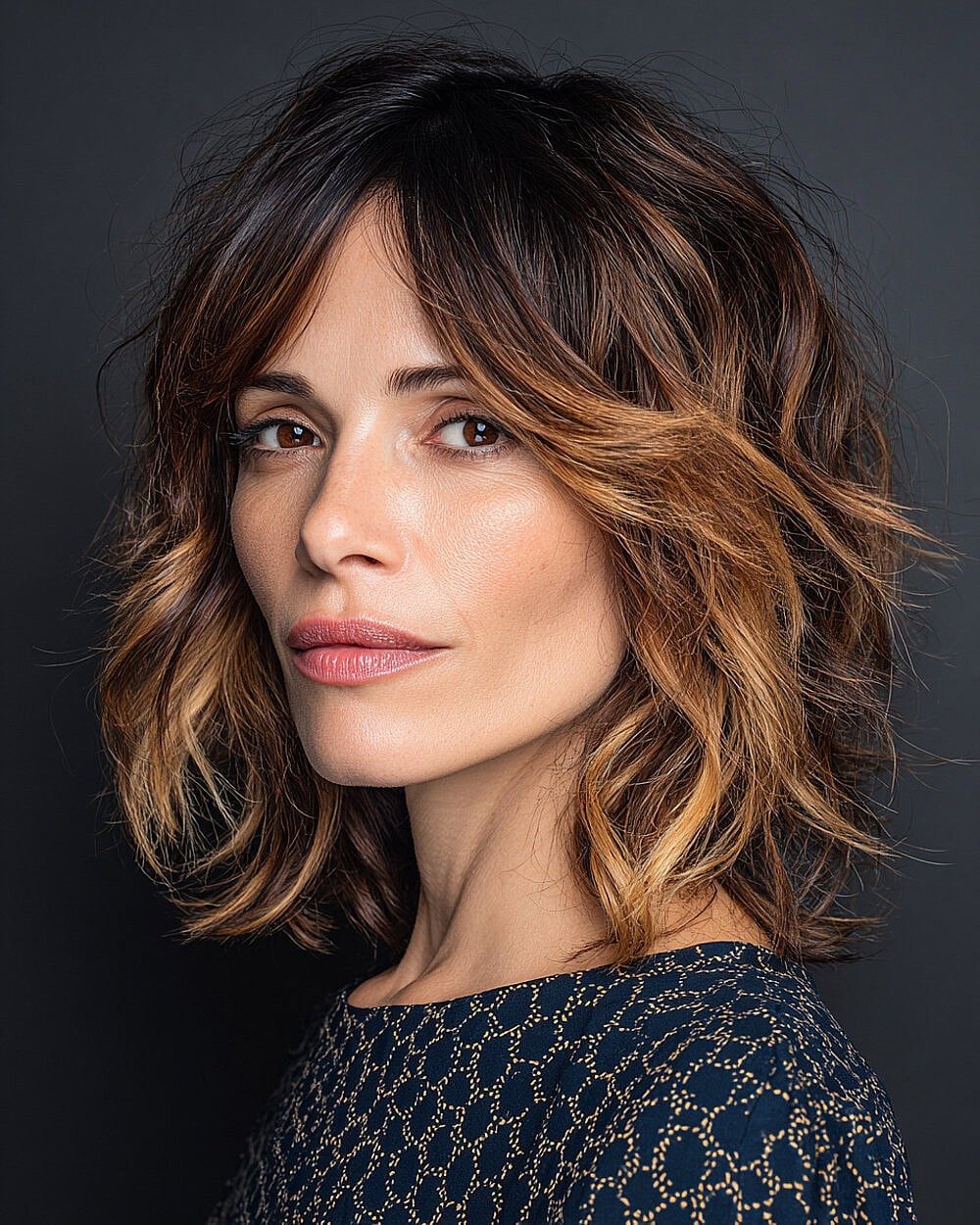 Collarbone Bob Ombre Dark Brown To Caramel Collarbone Bob Ombre Dark Brown To Caramel — Classy Ombre Hair
