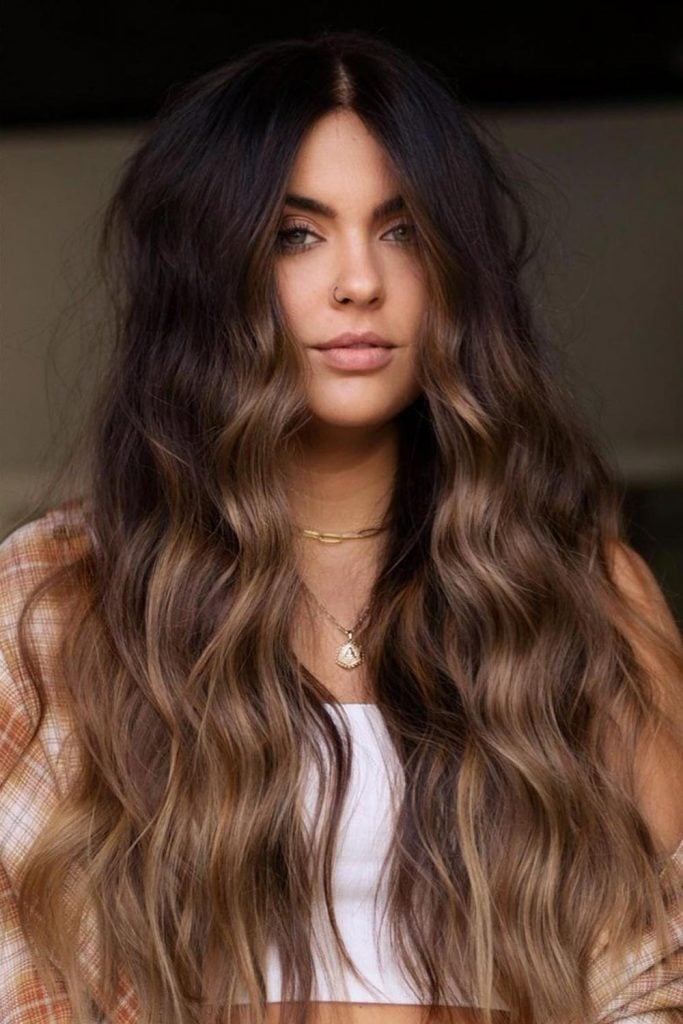 Mid-Back Ombre Dark Brown To Caramel Mid-Back Ombre Dark Brown To Caramel — Classy Ombre Hair