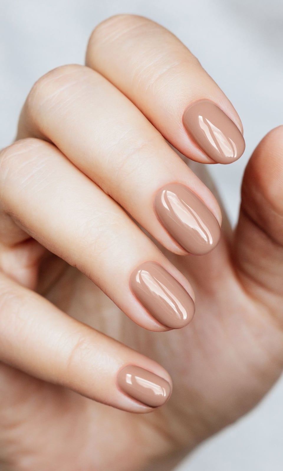 Opaque Nude Beige Glossy Short Square Nails Opaque Nude Beige Glossy Short Square Nails — Classy One Color Nails
