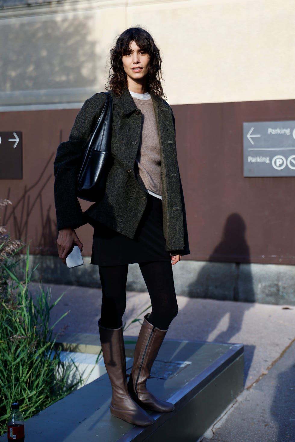 Black Tights With Mini Skirt And Jacket — Classy Outfits with Tights