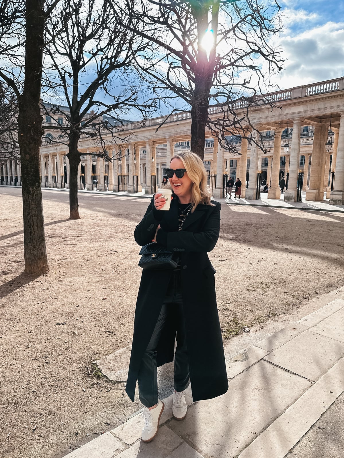 Classic Black Trench Coat Over Slim Trousers Classic Black Trench Coat Over Slim Trousers — Classy Paris Outfits