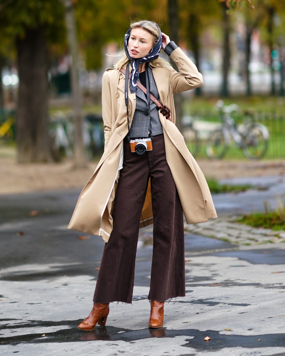 Trench Coat Layered Over a Grey Vest and Corduroy Trousers Trench Coat Layered Over a Grey Vest and Corduroy Trousers — Classy Paris Outfits