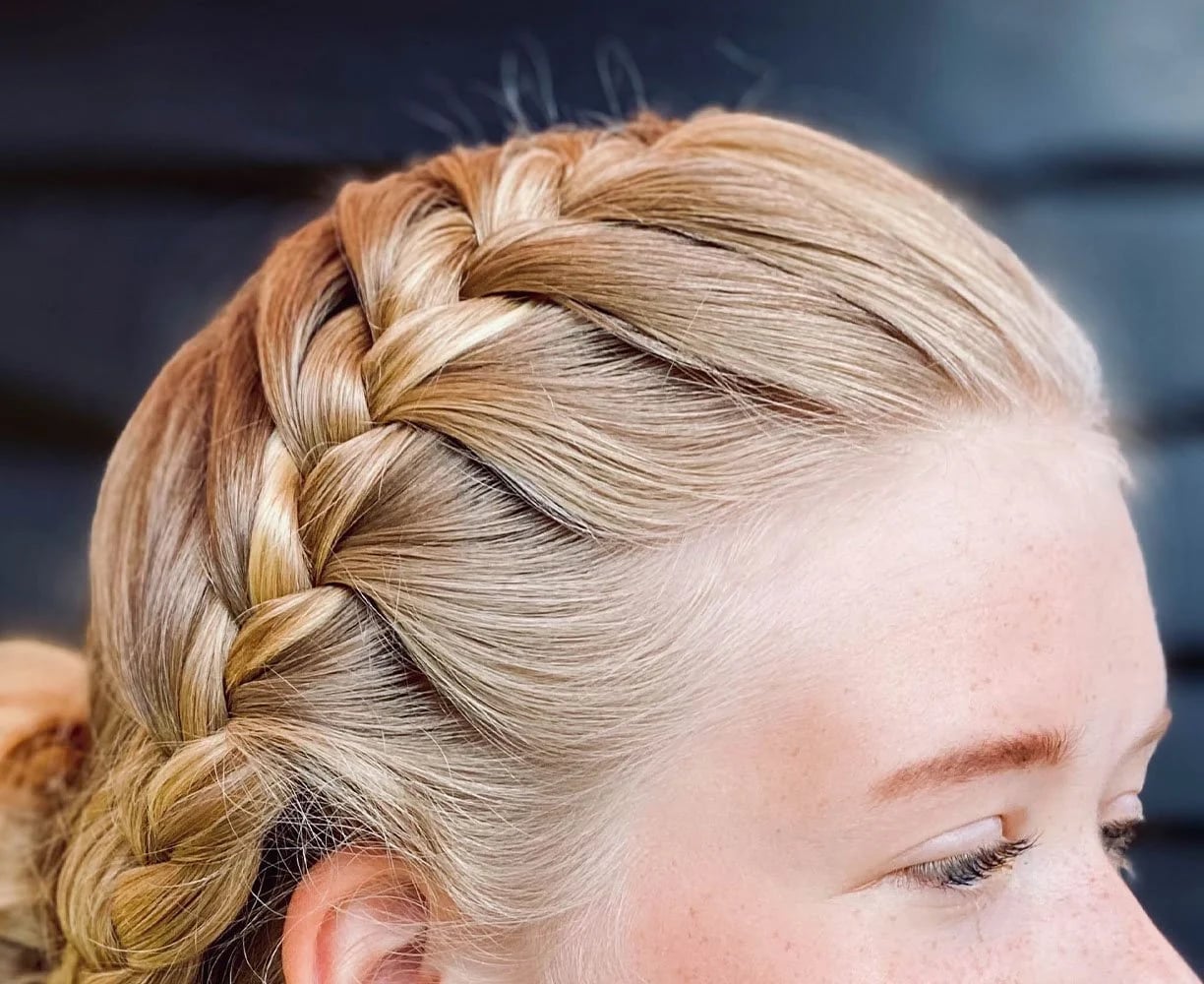 Blonde French Braid With Middle Parting Blonde French Braid With Middle Parting — Classy Parting Braids