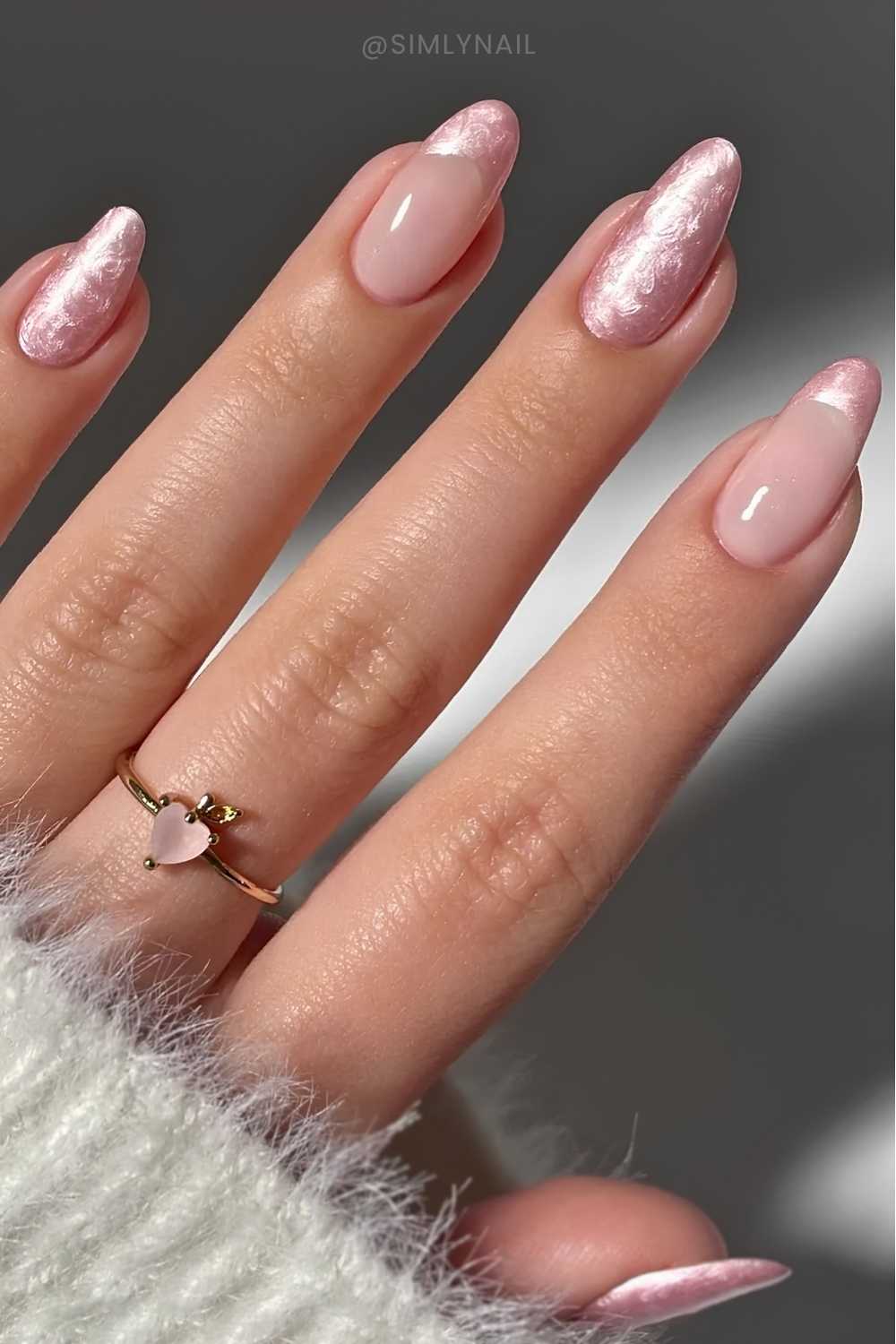 Milky Pink with Scattered Pearls Milky Pink with Scattered Pearls — Classy Pearl Nails