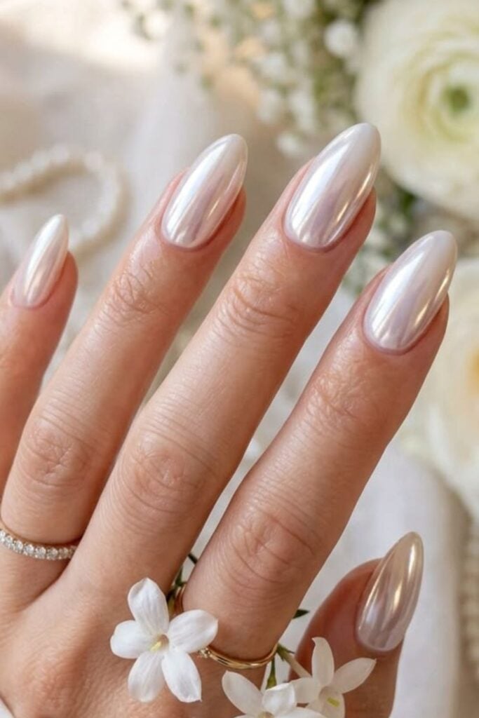 Pale Pink Pearlized Finish Pale Pink Pearlized Finish — Classy Pearl Nails