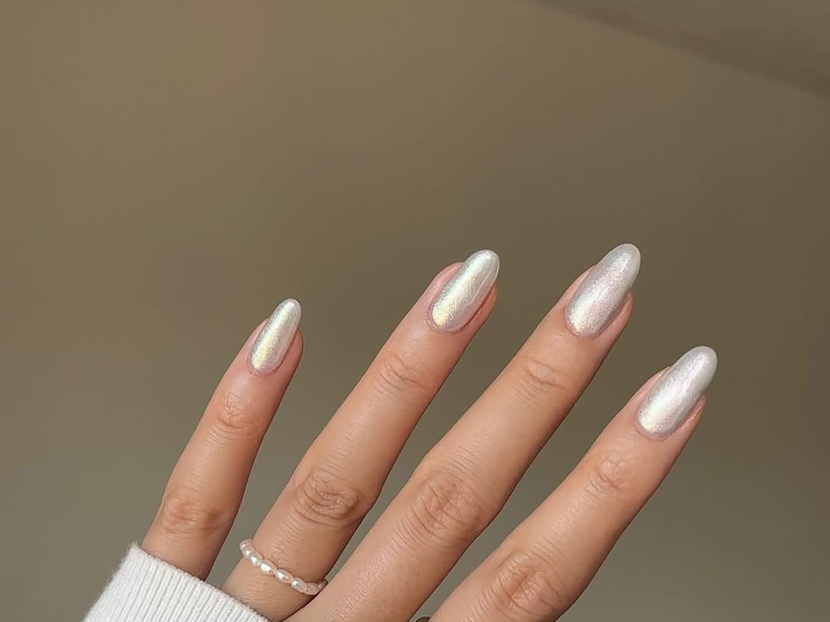 Milky White Pearlized Shimmer Milky White Pearlized Shimmer — Classy Pearl Nails