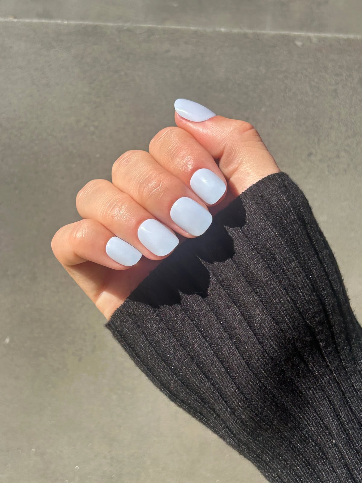 Pale Blue Matte Short Square Nails Pale Blue Matte Short Square Nails — Classy Periwinkle Nails