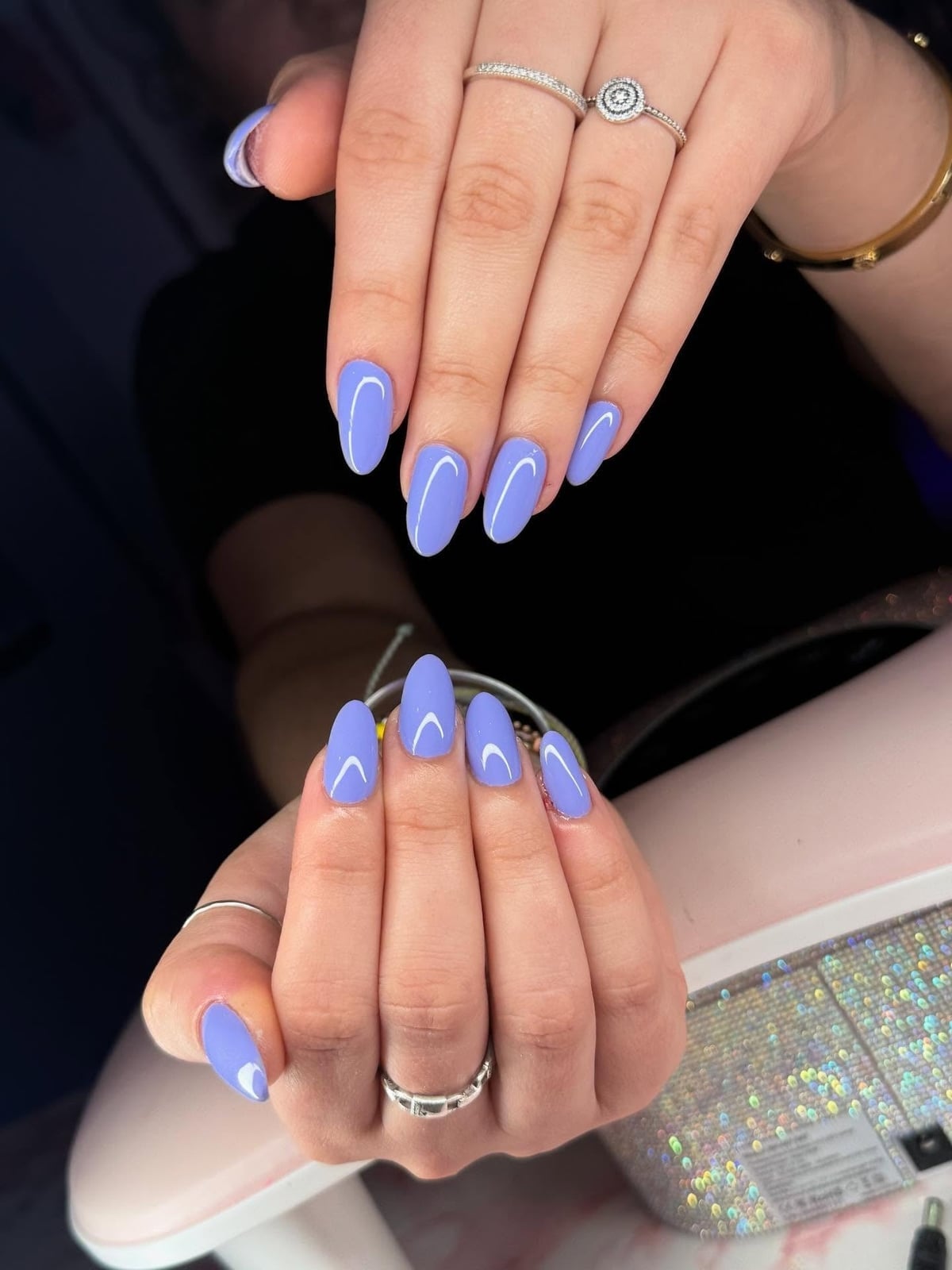 Impeccable Short Almond Periwinkle Nails Impeccable Short Almond Periwinkle Nails — Classy Periwinkle Nails