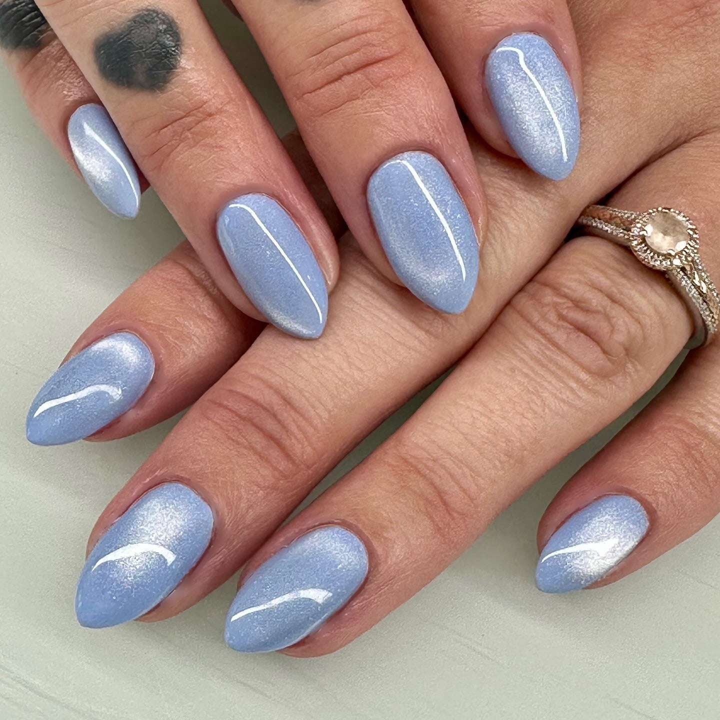 Spring Periwinkle Floral Almond Nails Spring Periwinkle Floral Almond Nails — Classy Periwinkle Nails