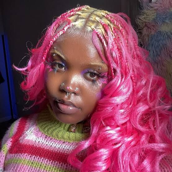 Mid-Back Bright Pink Fine Box Braids Mid-Back Bright Pink Fine Box Braids — Classy Pink Braids