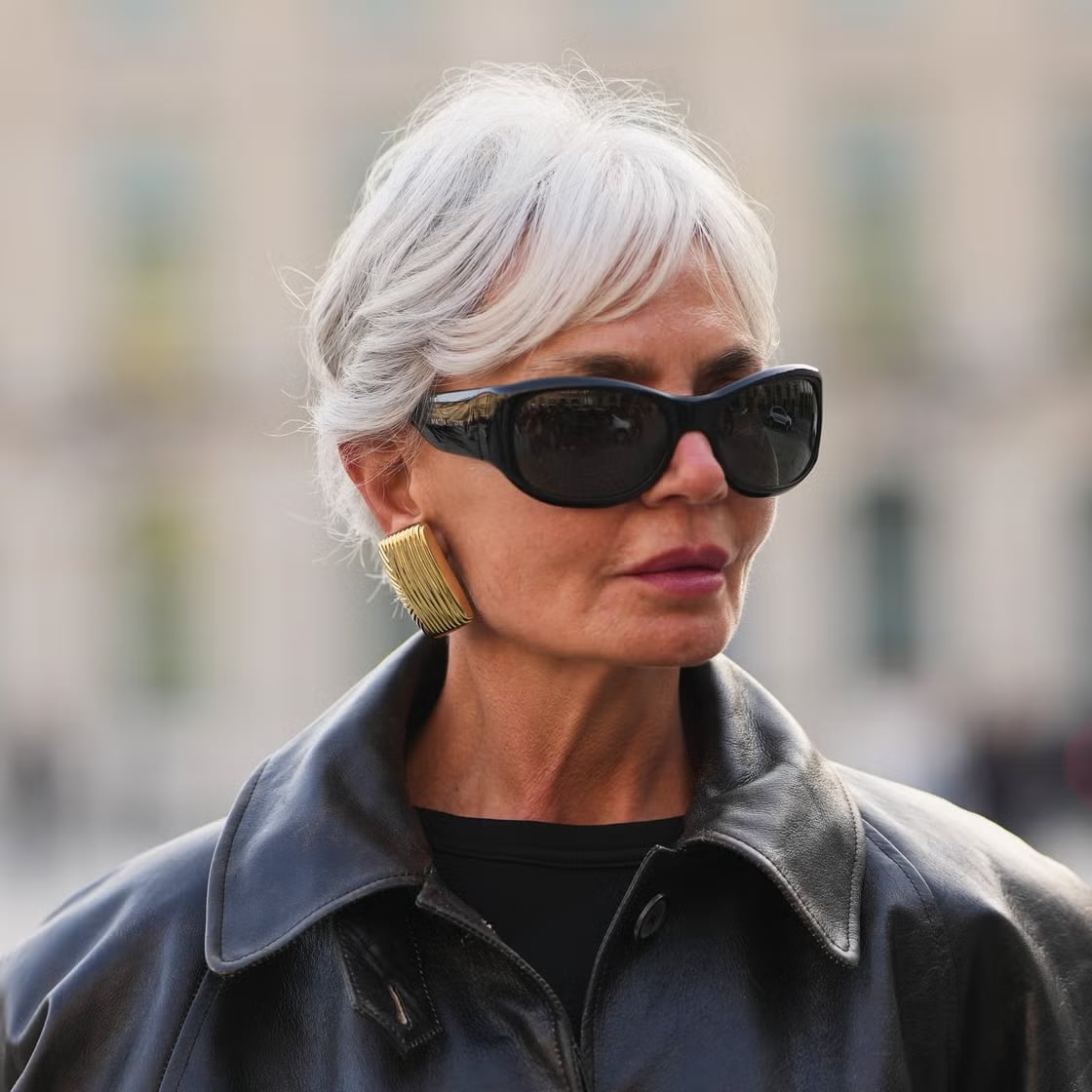 Tousled Grey Pixie With Textured Fringe — Classy Pixie Cut
