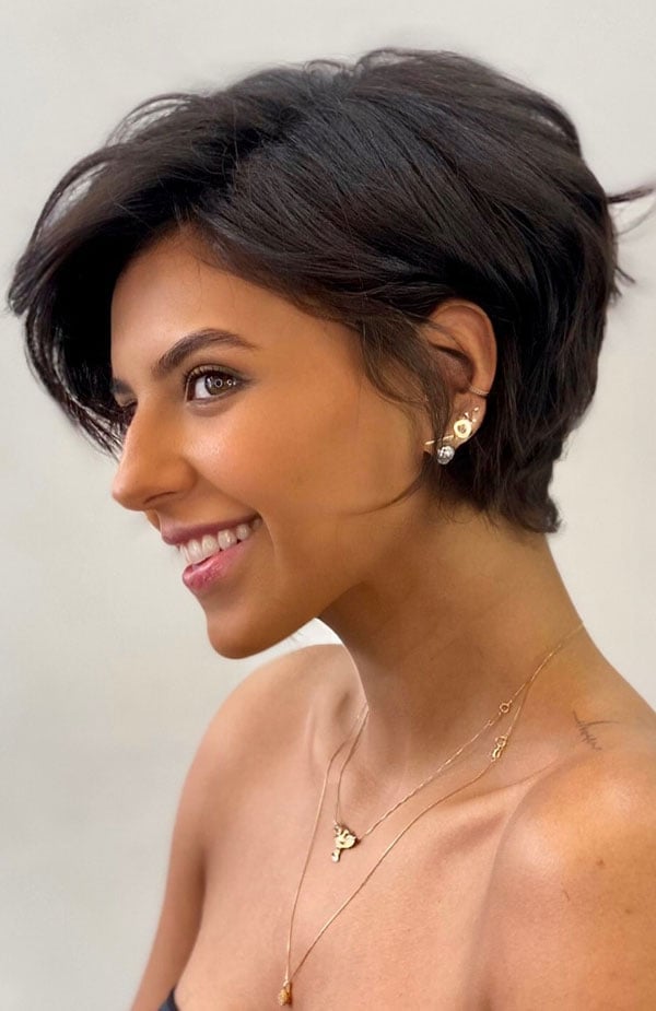 Edgy Undercut Black Pixie — Classy Pixie Cut