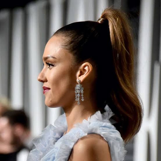 Shoulder Length Ponytail With Subtle Layers — Classy Ponytail with Swoop