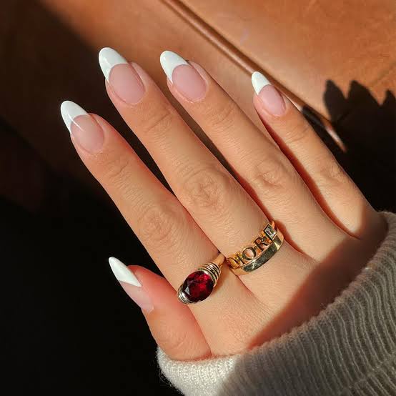 Medium-Long Almond Classic French Manicure Medium-Long Almond Classic French Manicure — Classy Preppy Nails