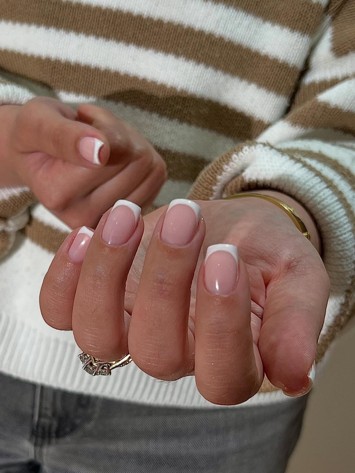 Short Squoval French Tips Short Squoval French Tips — Classy Preppy Nails