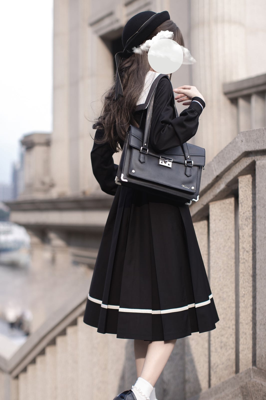 Blazer With Sailor Collar Over White Shirt and Pleated Skirt Blazer With Sailor Collar Over White Shirt and Pleated Skirt — Classy Preppy Outfits