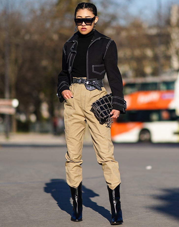 Cropped Jacket With Contrast Stitching Cropped Jacket With Contrast Stitching — Classy Punk Outfits