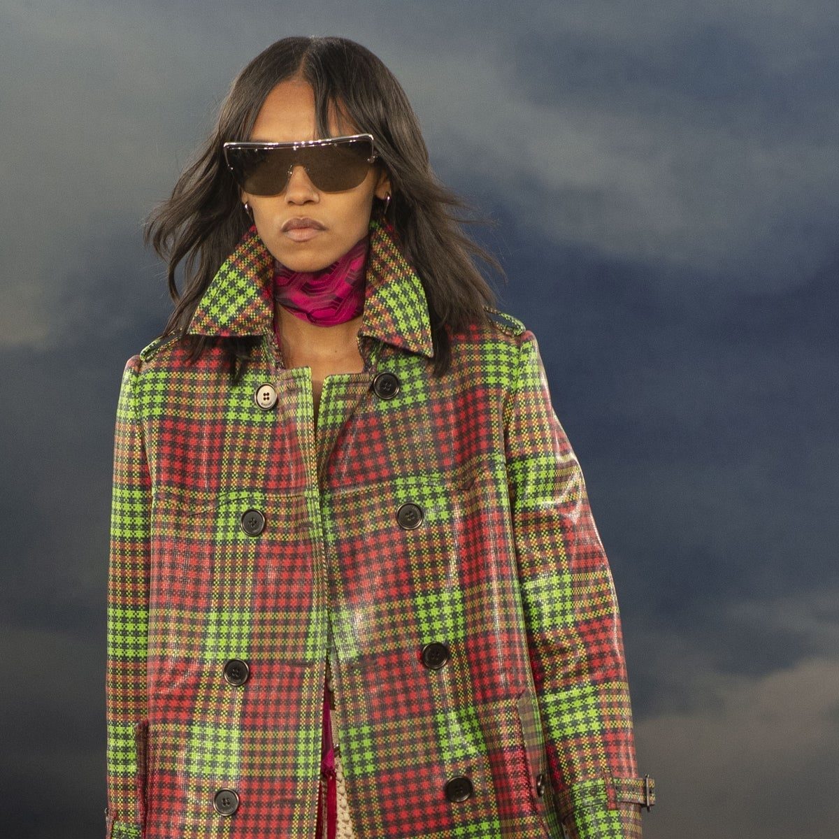 Oversized Tartan Trench Coat Oversized Tartan Trench Coat — Classy Punk Outfits