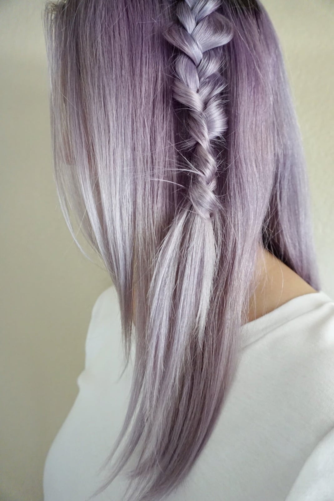 Fine Wavy Hair In Light Purple With Silver — Classy Purple Braids