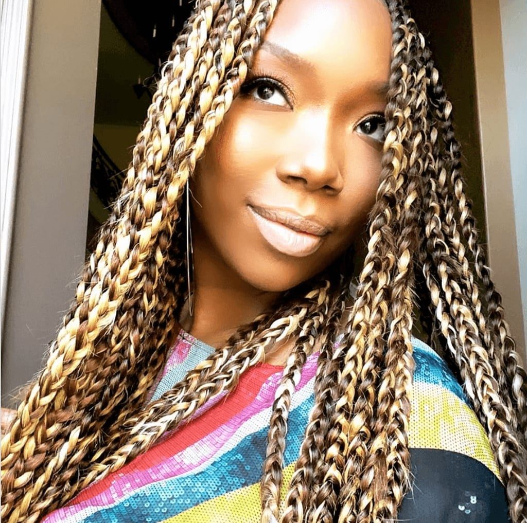 Multi-Toned Box Braids With Blonde Highlights Multi-Toned Box Braids With Blonde Highlights — Classy Quick Braids Hairstyle
