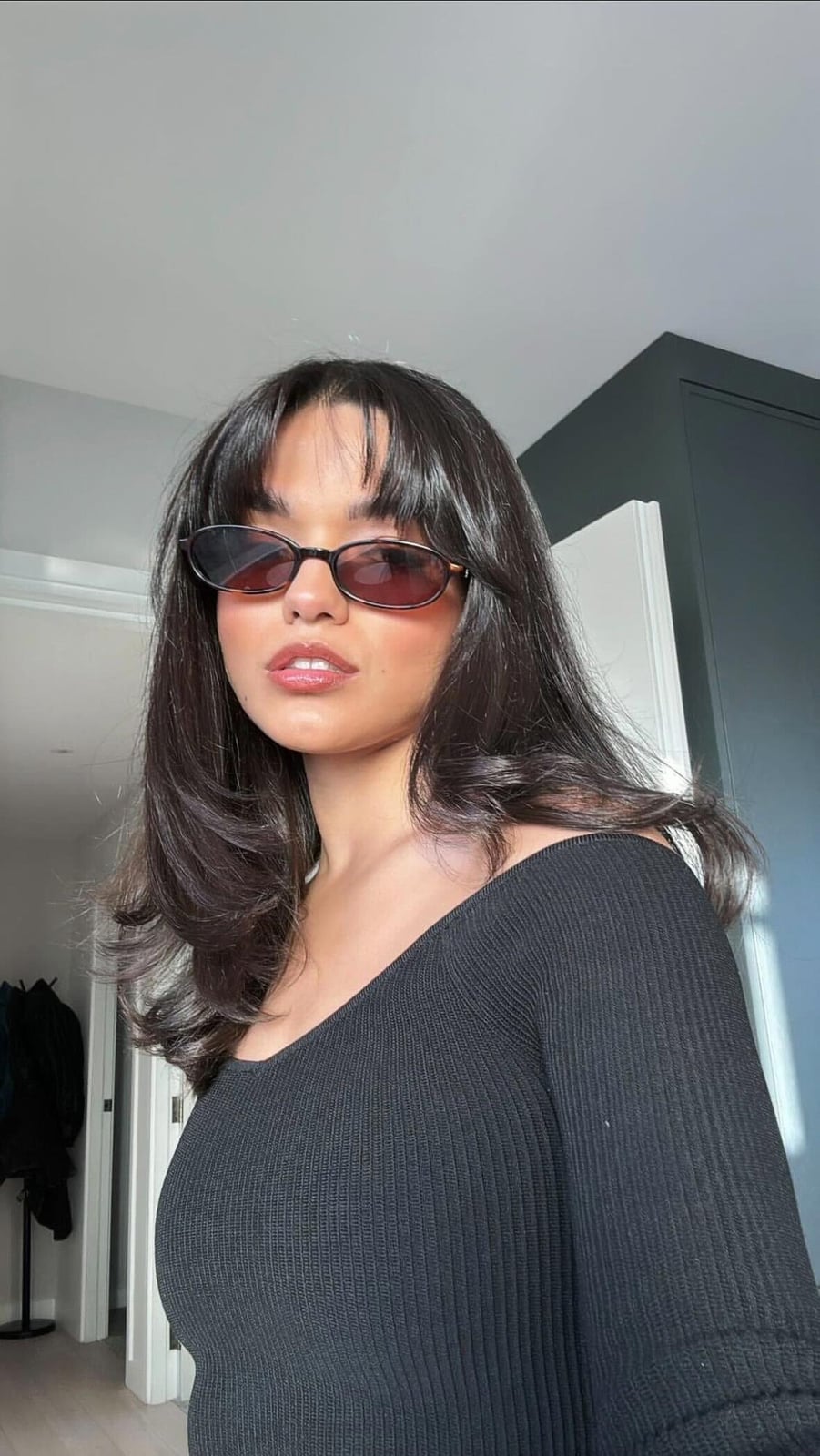 Shoulder Length Dark Brown Modern Rachel — Classy Rachel Haircuts