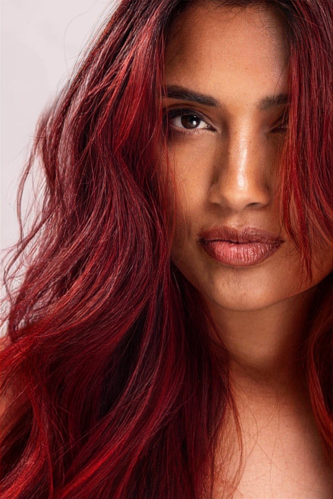 Deep Red Base With Lighter Red Balayage Deep Red Base With Lighter Red Balayage — Classy Red Balayage